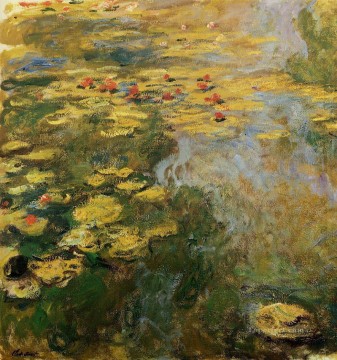  left Painting - The Water Lily Pond left side Claude Monet